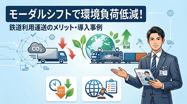 モーダルシフトで環境負荷を低減！鉄道利用運送のメリットと導入事例
