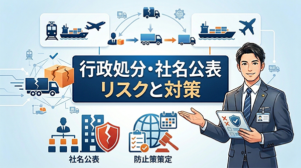 貨物利用運送事業者の行政処分公表：社名掲載期間と再発防止策