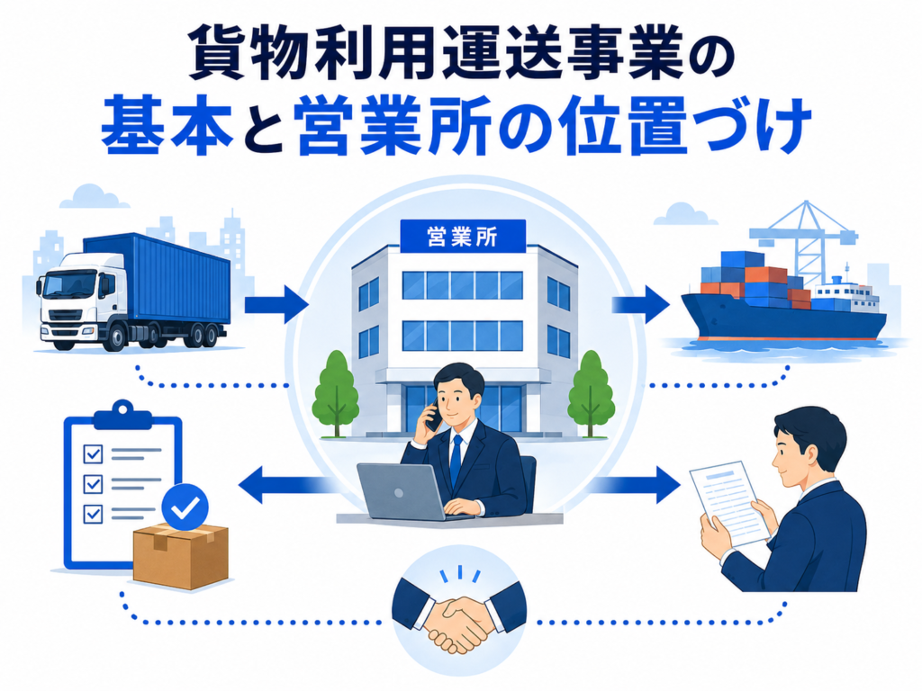 貨物利用運送事業の基本と営業所の位置づけ